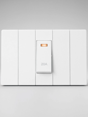 White Switch Plate مفتاج سخان 20 امبير